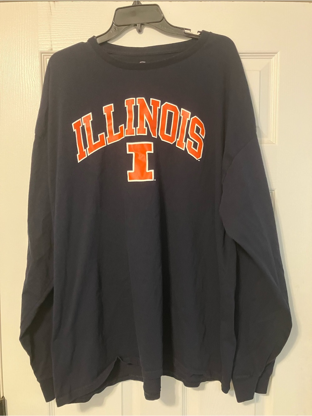 Illinois Fightin’ Illini Champion Long Sleeve Blue Orange Shirt Mens Size 3XL
